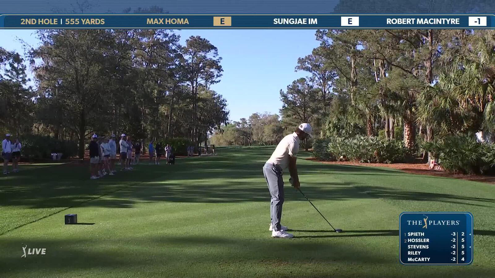 Max Homa | Round 1 | 2nd hole | Shot 1 | 2025 THE PLAYERS