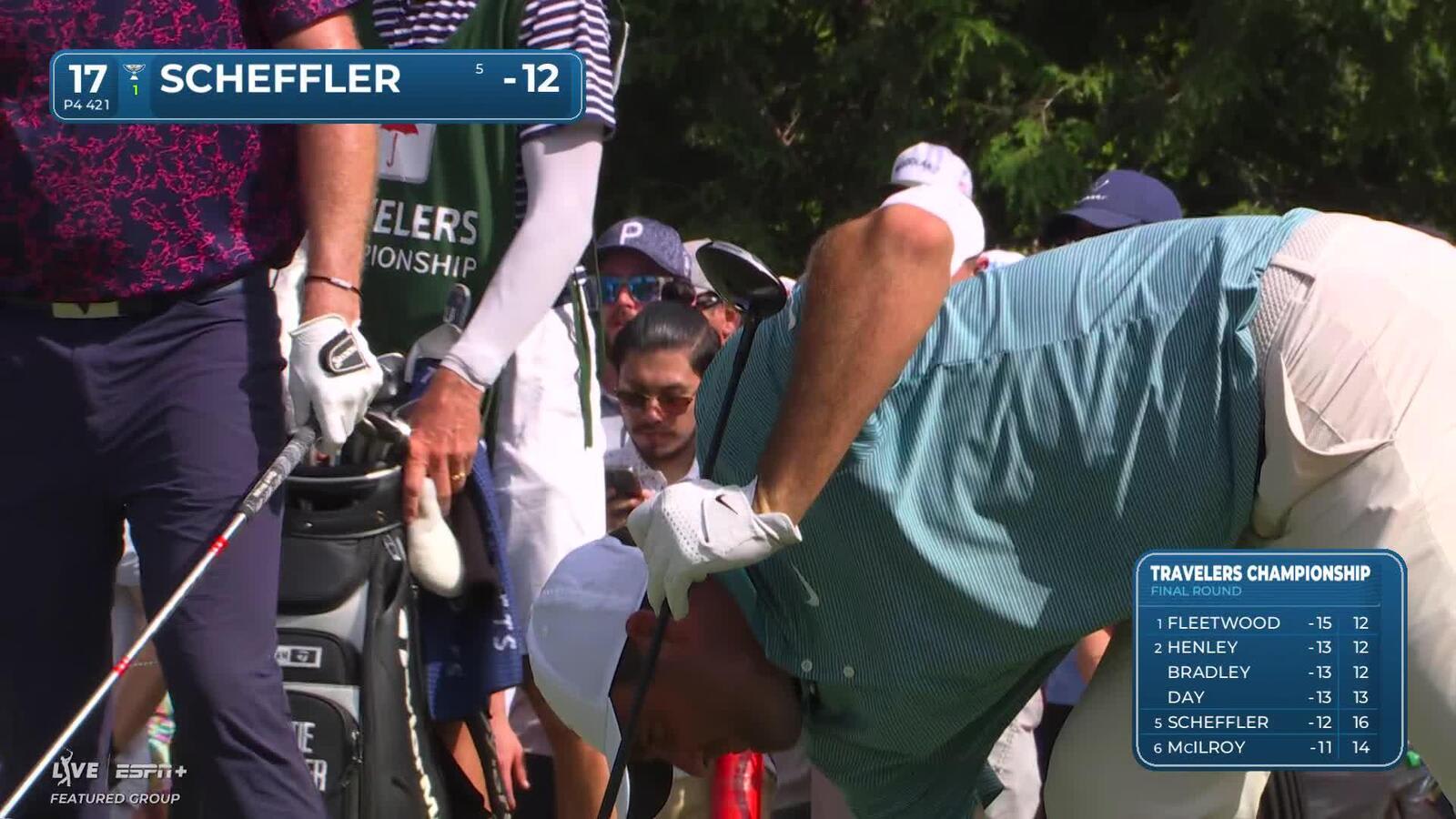 Scottie Scheffler | Round 4 | 17th hole | Shot 1 | 2025 Travelers