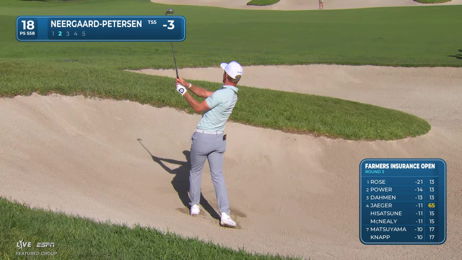 Rasmus Neergaard-Petersen | Round 3 | 18th hole | Shot 2 | 2026 Farmers