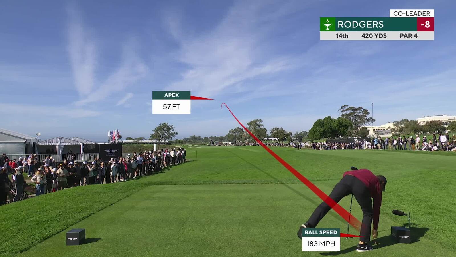 Patrick Rodgers | Round 3 | 14th hole | Shot 1 | 2025 Genesis