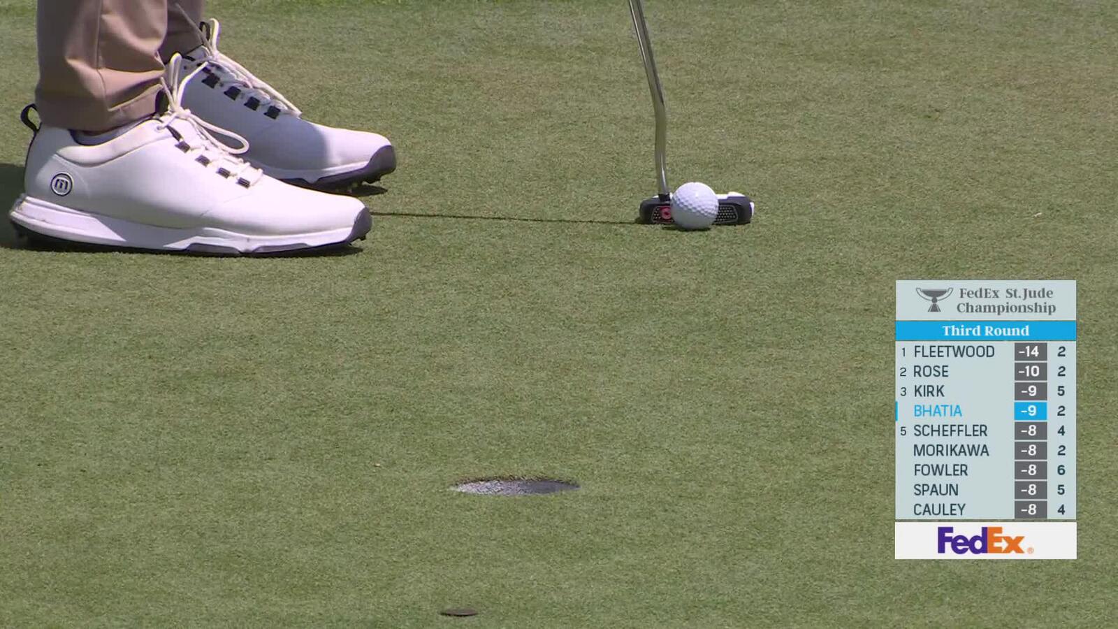 Akshay Bhatia | Round 3 | 3rd hole | Shot 4 | 2025 FedEx St. Jude