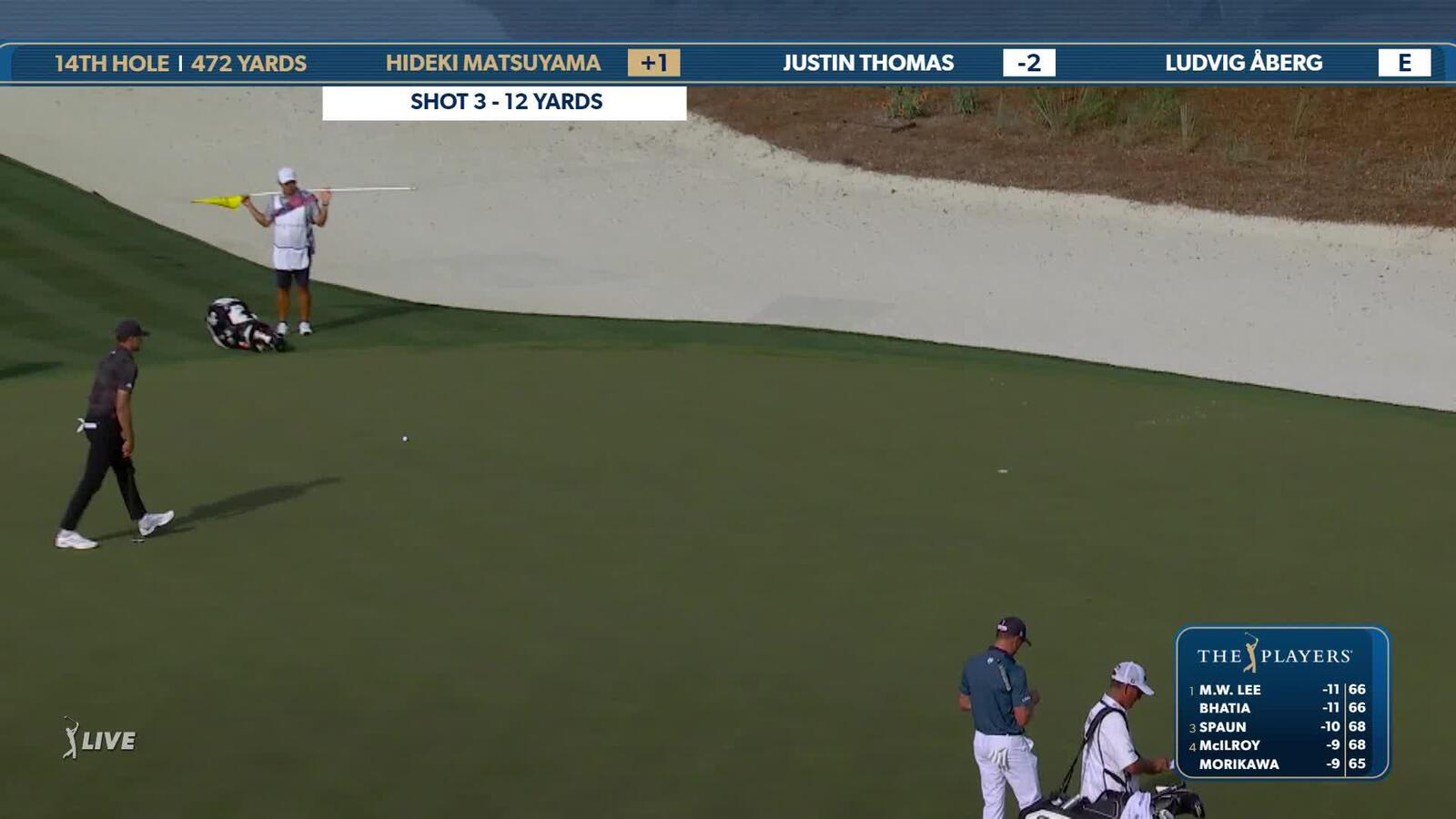 Hideki Matsuyama | Round 2 | 14th hole | Shot 3 | 2025 THE PLAYERS