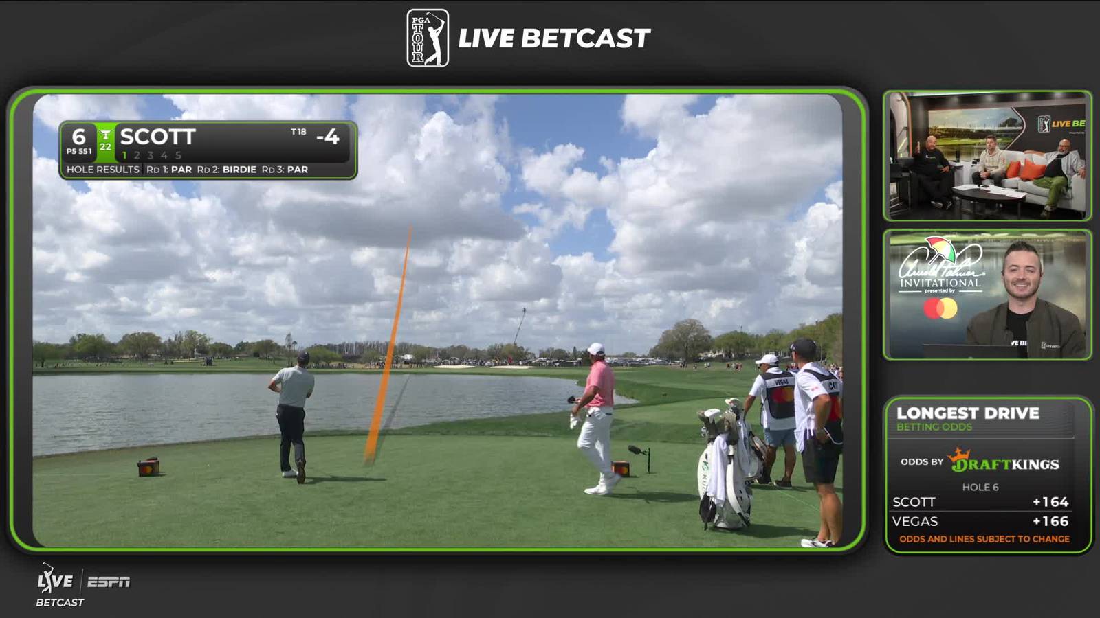 Adam Scott | Round 4 | 6th hole | Shot 1 | 2026 Arnold Palmer