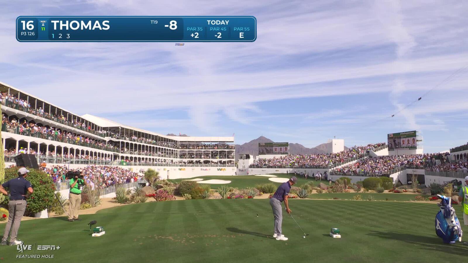 Justin Thomas | Round 3 | 16th hole | Shot 1 | 2025 WM Phoenix Open