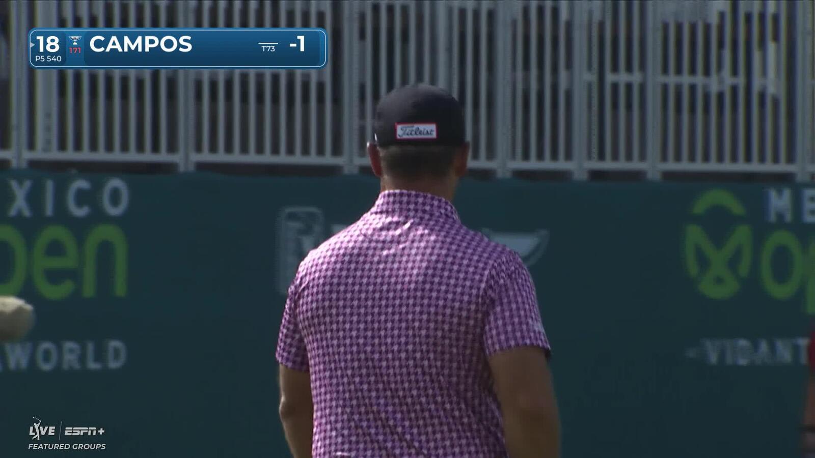 Rafael Campos | Round 2 | 18th hole | Shot 4 | 2025 Mexico Open