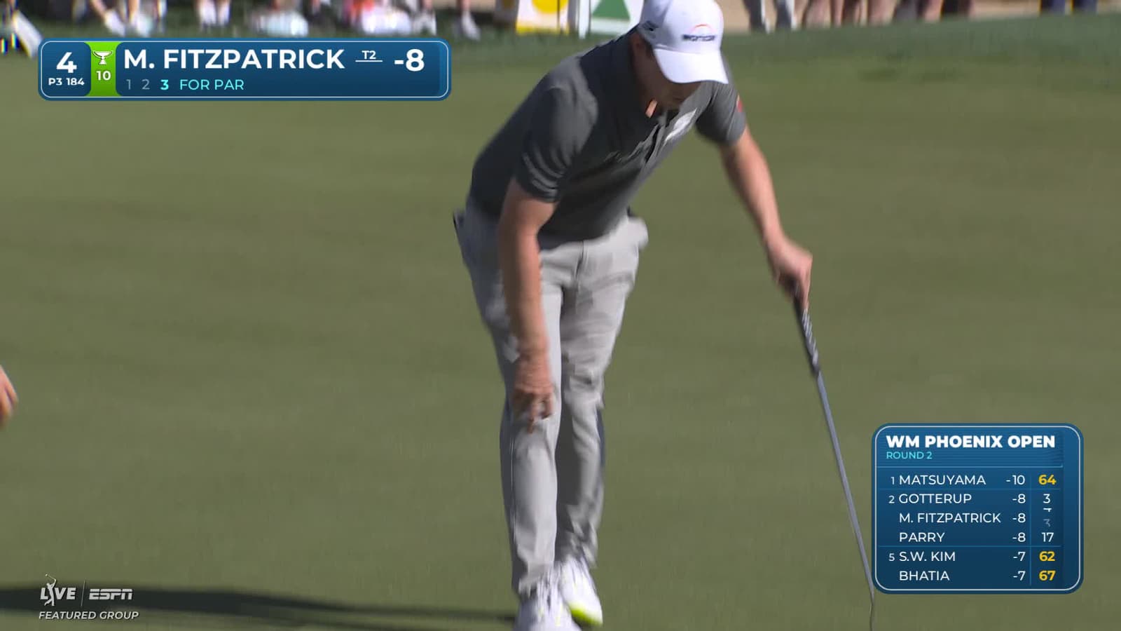 Matt Fitzpatrick | Round 2 | 4th hole | Shot 3 | 2026 WM Phoenix Open