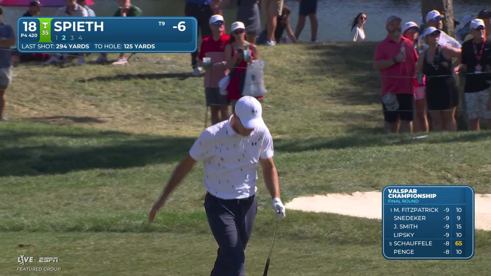 Jordan Spieth | Round 4 | 18th hole | Shot 2 | 2026 Valspar