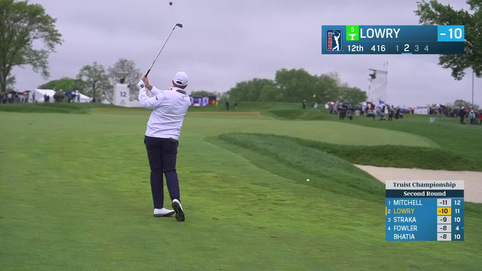 Shane Lowry | Round 2 | 12th hole | Shot 2 | 2025 Truist Championship