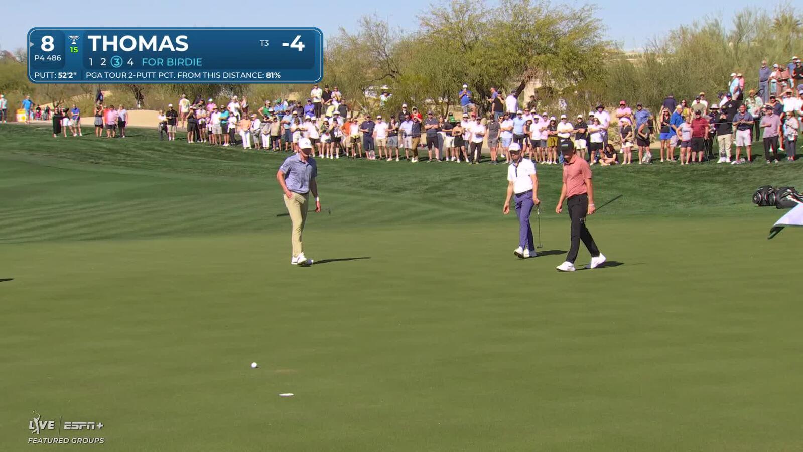 Justin Thomas | Round 1 | 8th hole | Shot 3 | 2025 WM Phoenix Open