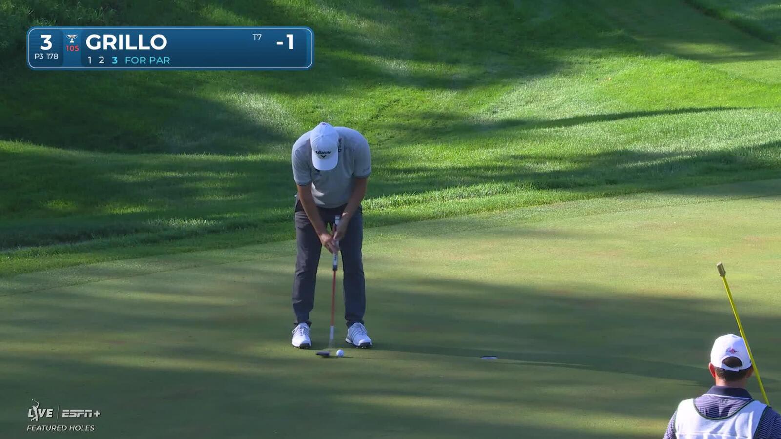 Emiliano Grillo | Round 1 | 3rd hole | Shot 3 | 2025 John Deere