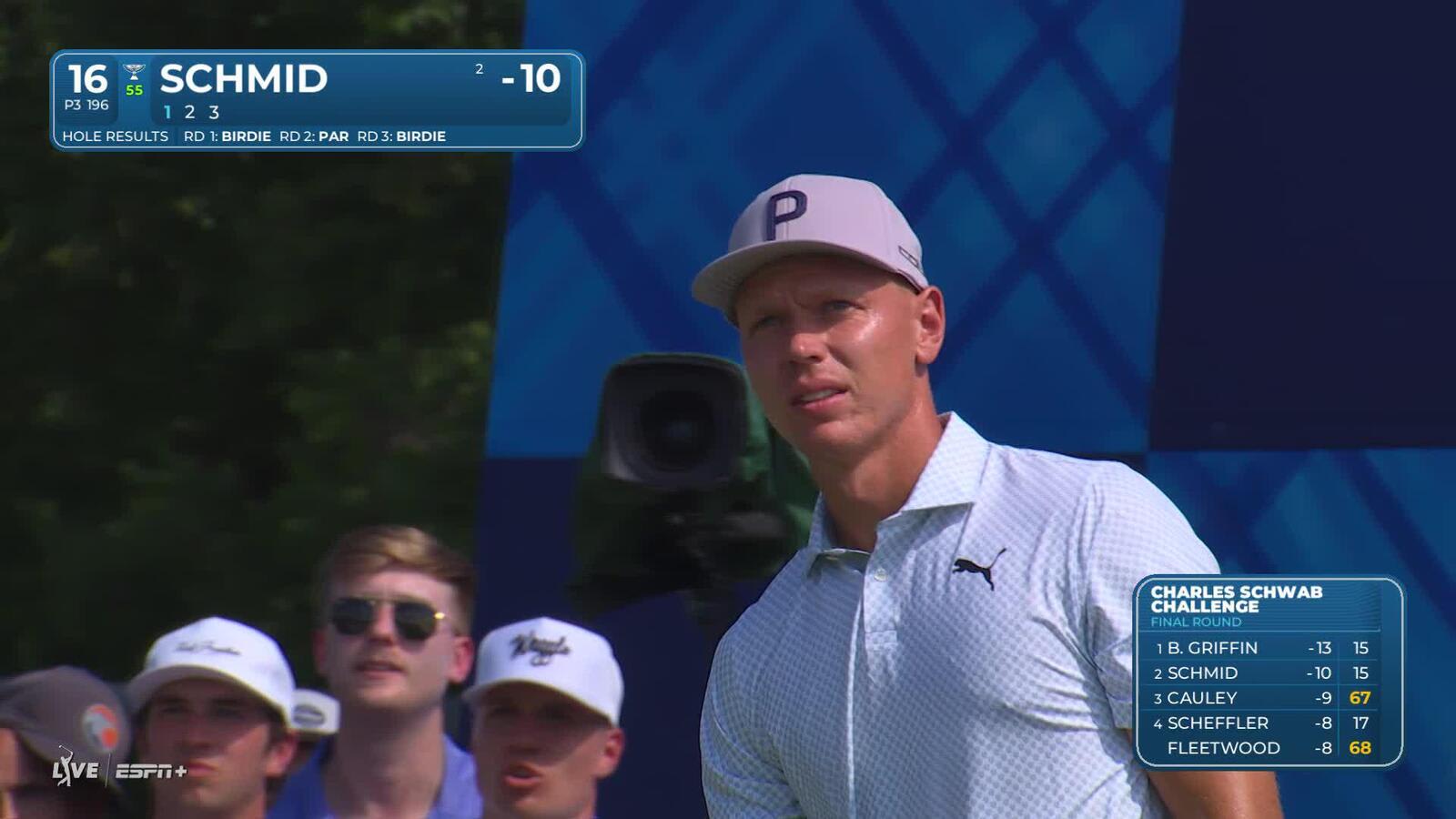 Matti Schmid | Round 4 | 16th hole | Shot 1 | 2025 Charles Schwab