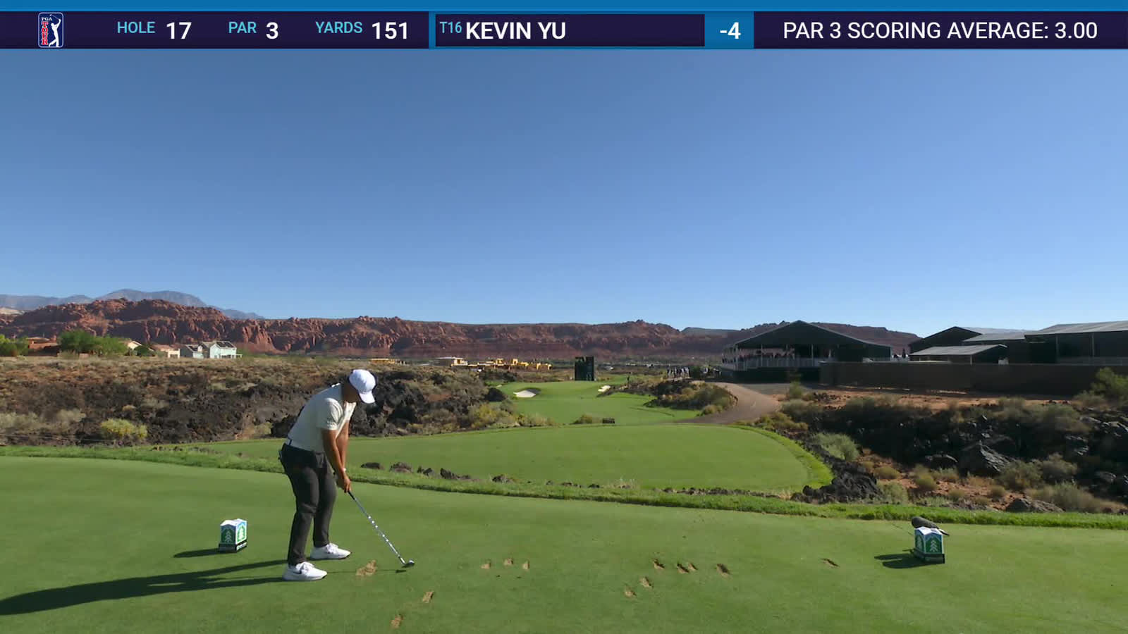 Kevin Yu | Round 2 | 17th hole | Shot 1 | 2025 Bank of Utah