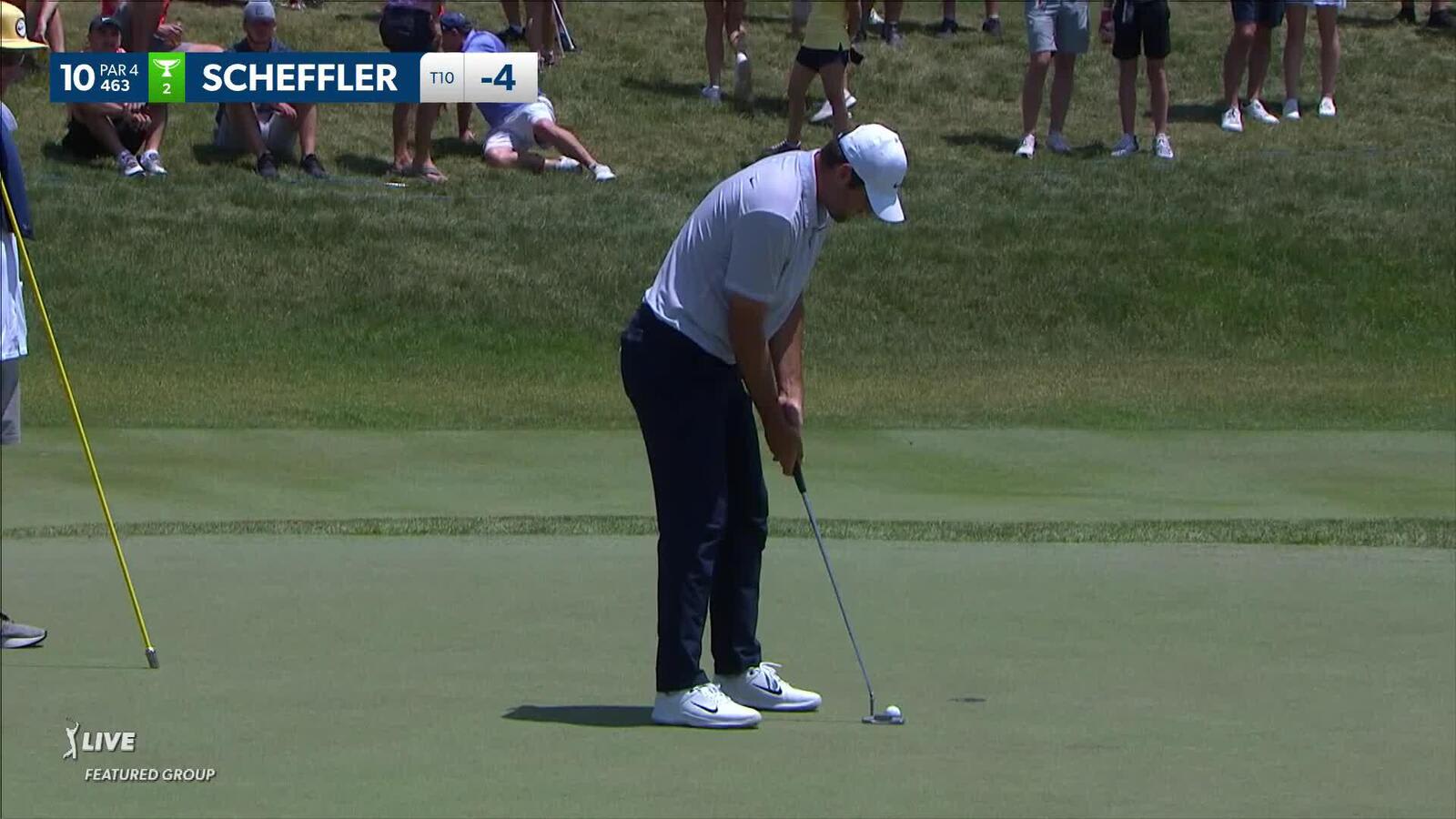 Scottie Scheffler | 2023 the Memorial | Round 4 | 10th hole | Shot 4