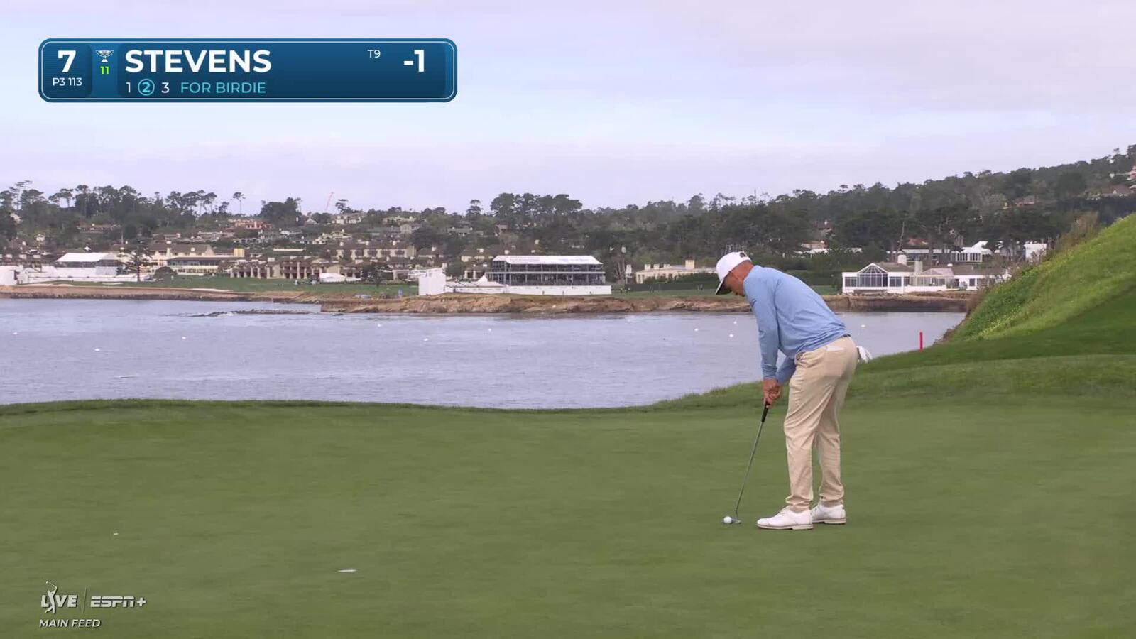 Sam Stevens | Round 1 | 7th hole | Shot 2 | 2025 AT&T Pebble Beach