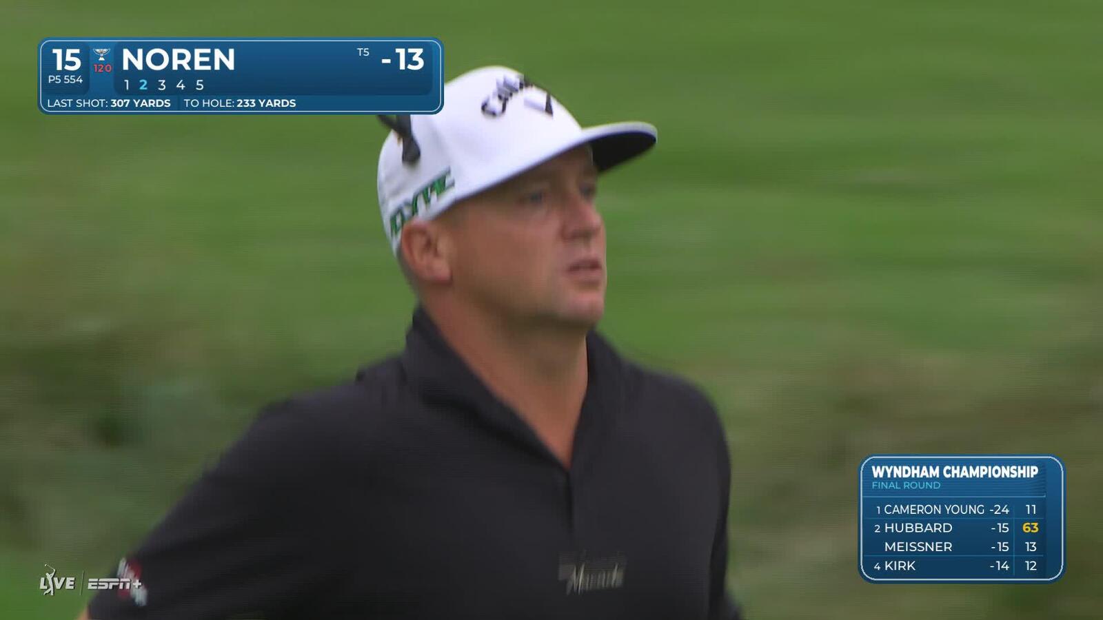 Alex Noren | Round 4 | 15th hole | Shot 2 | 2025 Wyndham