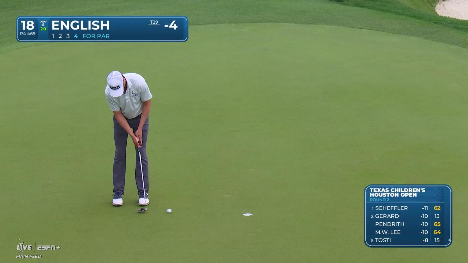 Harris English | Round 2 | 18th hole | Shot 4 | 2025 Houston Open