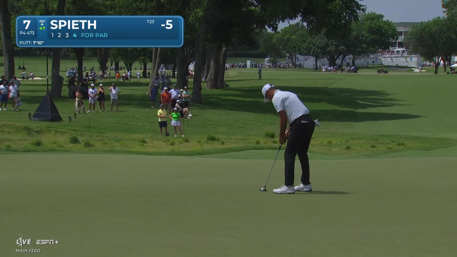 Jordan Spieth | Round 4 | 7th hole | Shot 4 | 2025 Charles Schwab