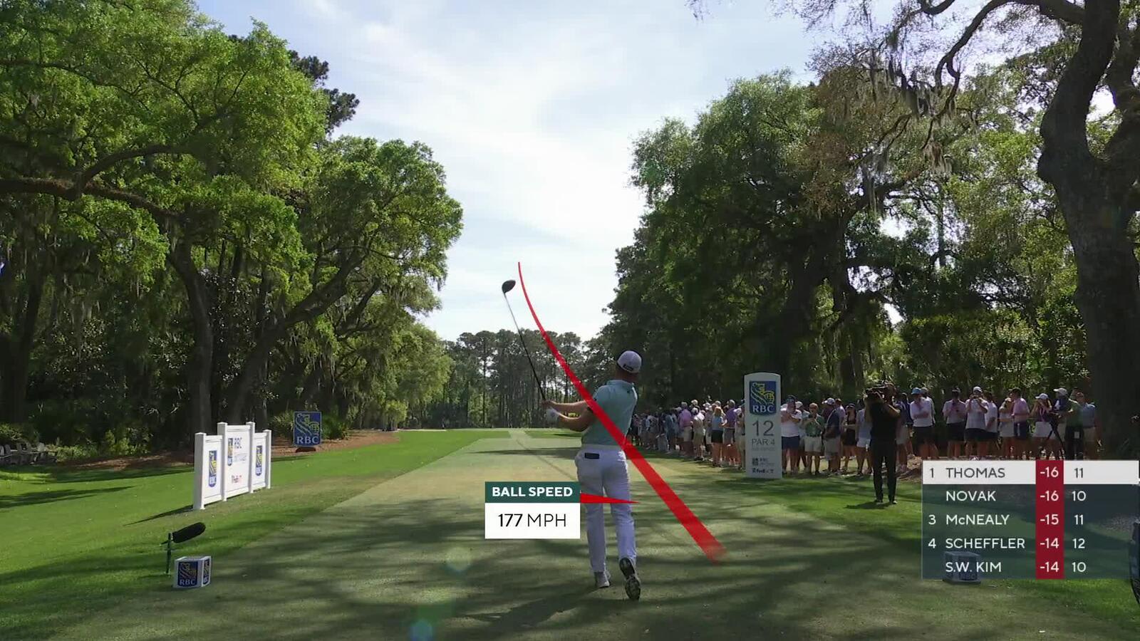 Justin Thomas | Round 4 | 12th hole | Shot 1 | 2025 RBC Heritage