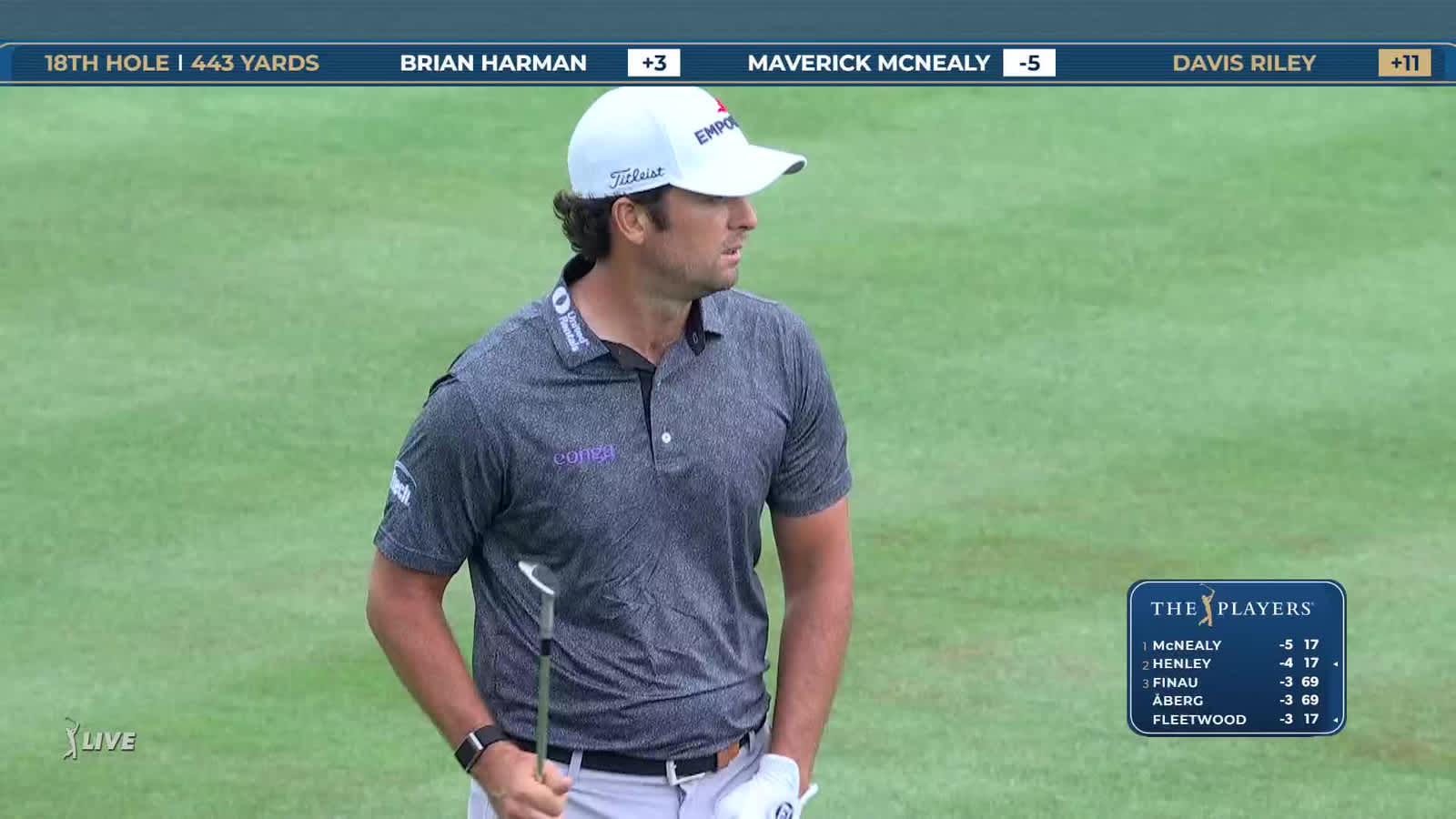 Davis Riley | Round 1 | 18th hole | Shot 3 | 2026 THE PLAYERS