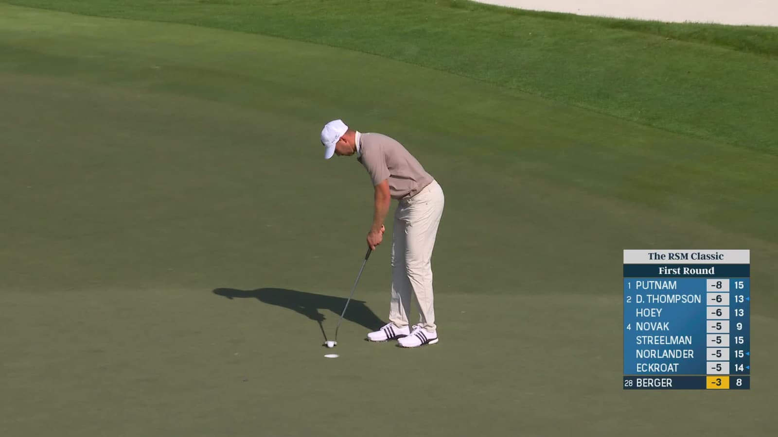 Daniel Berger | Round 1 | 9th hole | Shot 4 | 2025 The RSM Classic