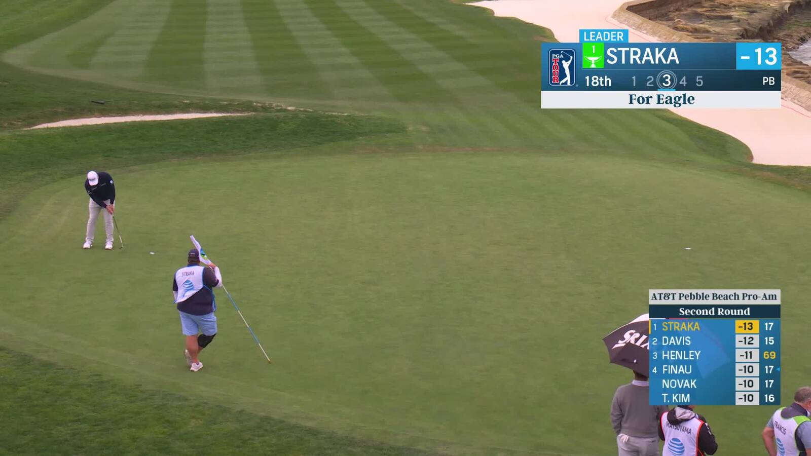 Sepp Straka | Round 2 | 18th hole | Shot 3 | 2025 AT&T Pebble Beach