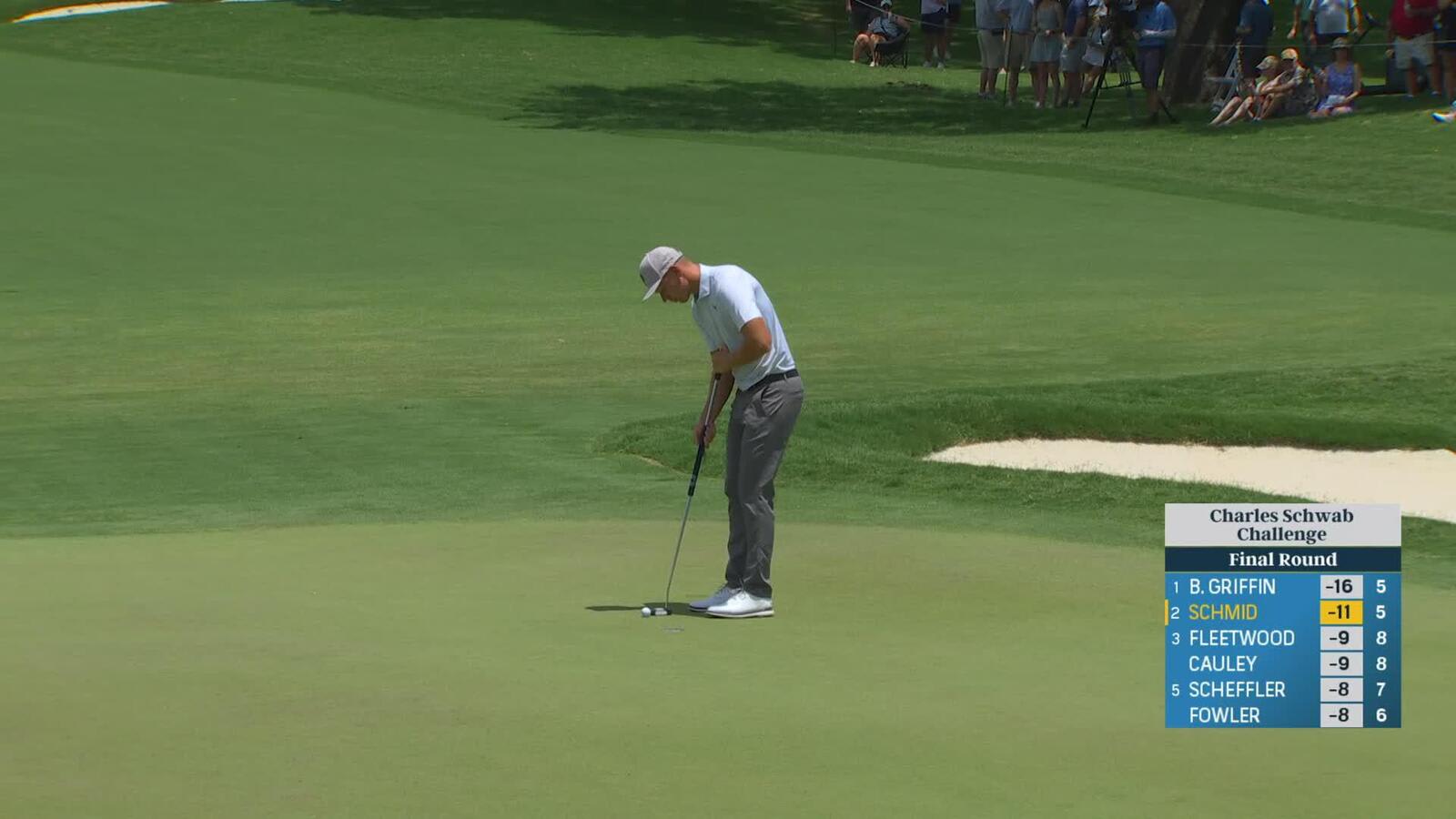 Matti Schmid | Round 4 | 6th hole | Shot 5 | 2025 Charles Schwab