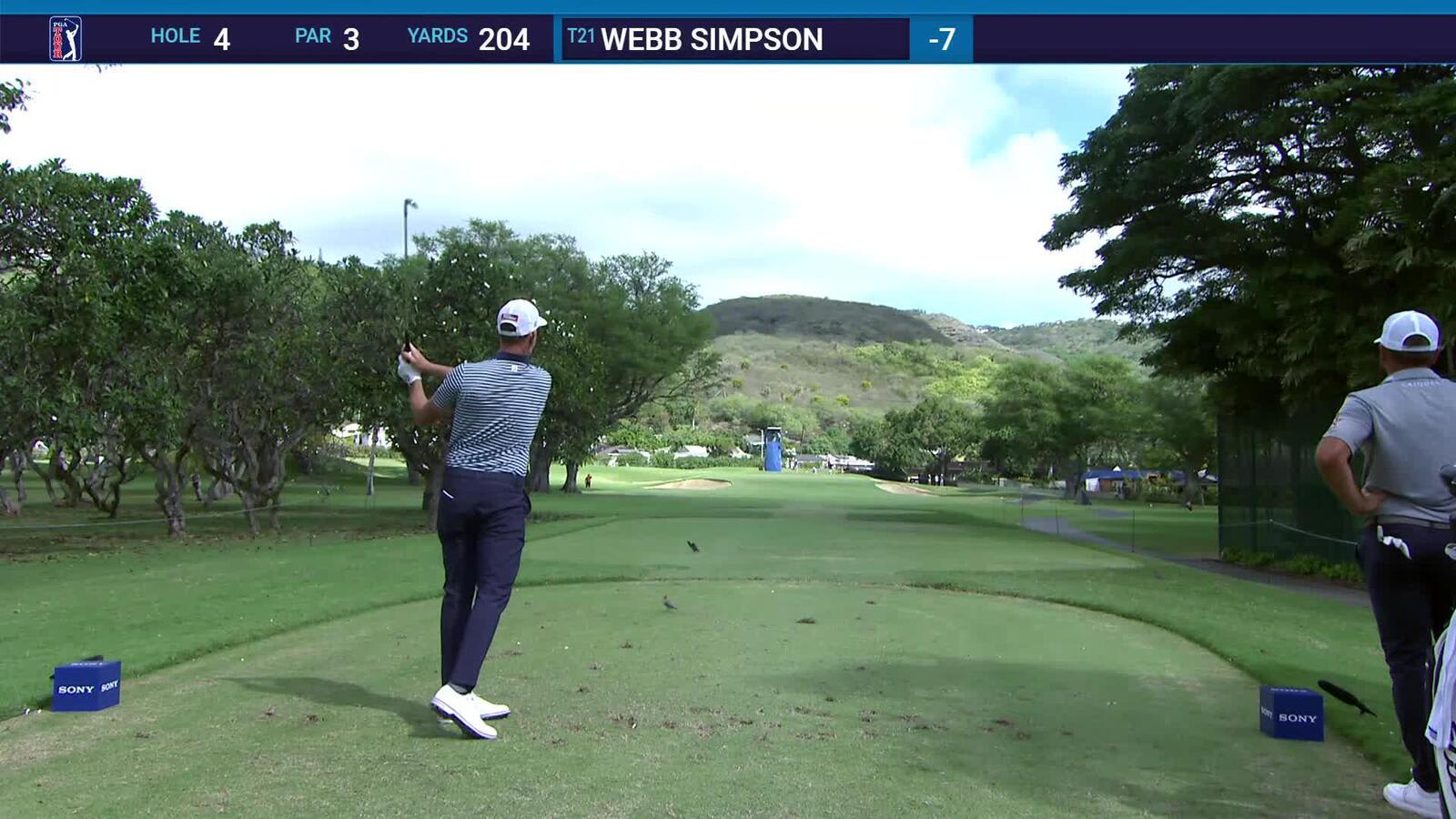 Webb Simpson | Round 3 | 4th hole | Shot 1 | 2025 Sony Open