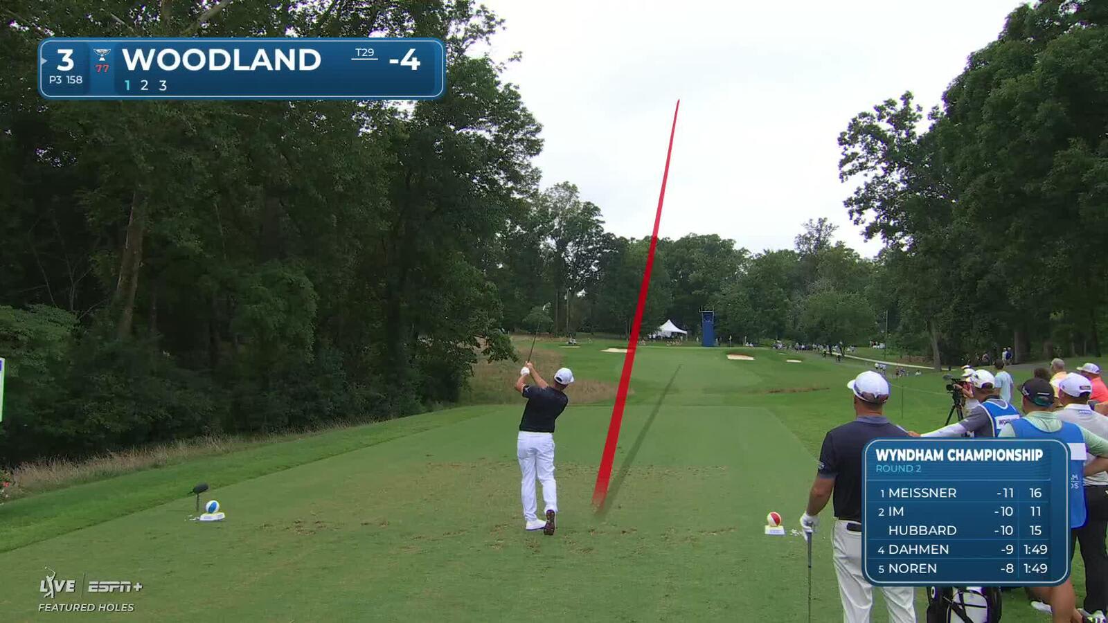 Gary Woodland | Round 2 | 3rd hole | Shot 1 | 2025 Wyndham