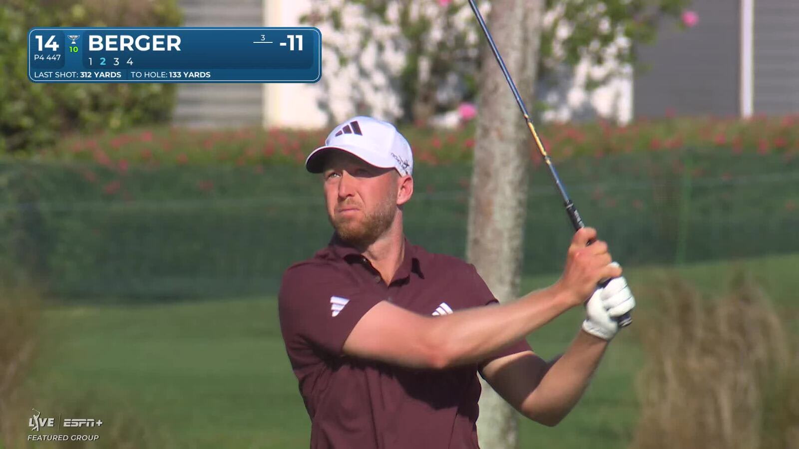 Daniel Berger | Round 2 | 14th hole | Shot 2 | 2025 Cognizant Classic