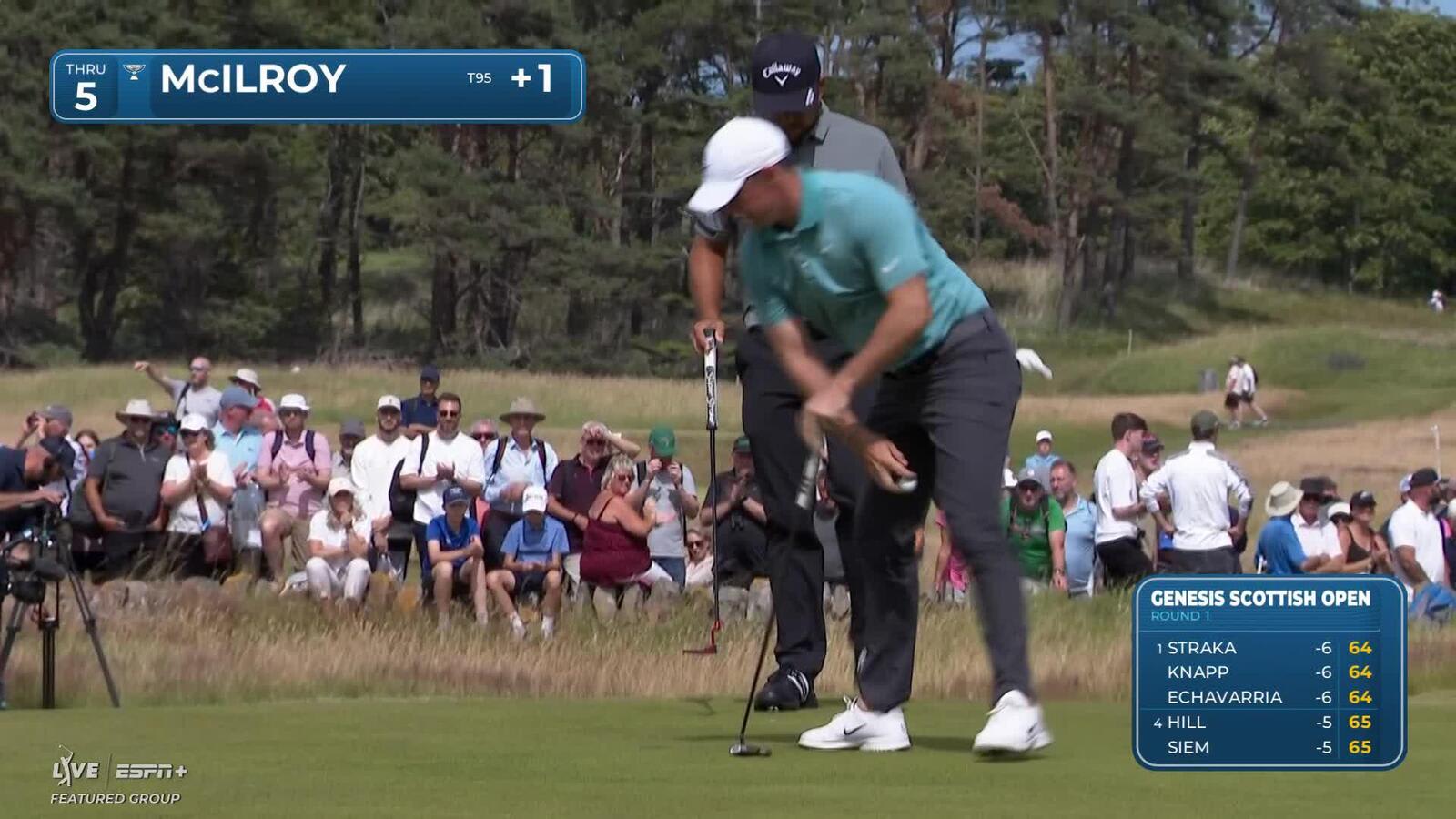 Rory McIlroy | Round 1 | 5th hole | Shot 5 | 2025 Genesis Scottish Open
