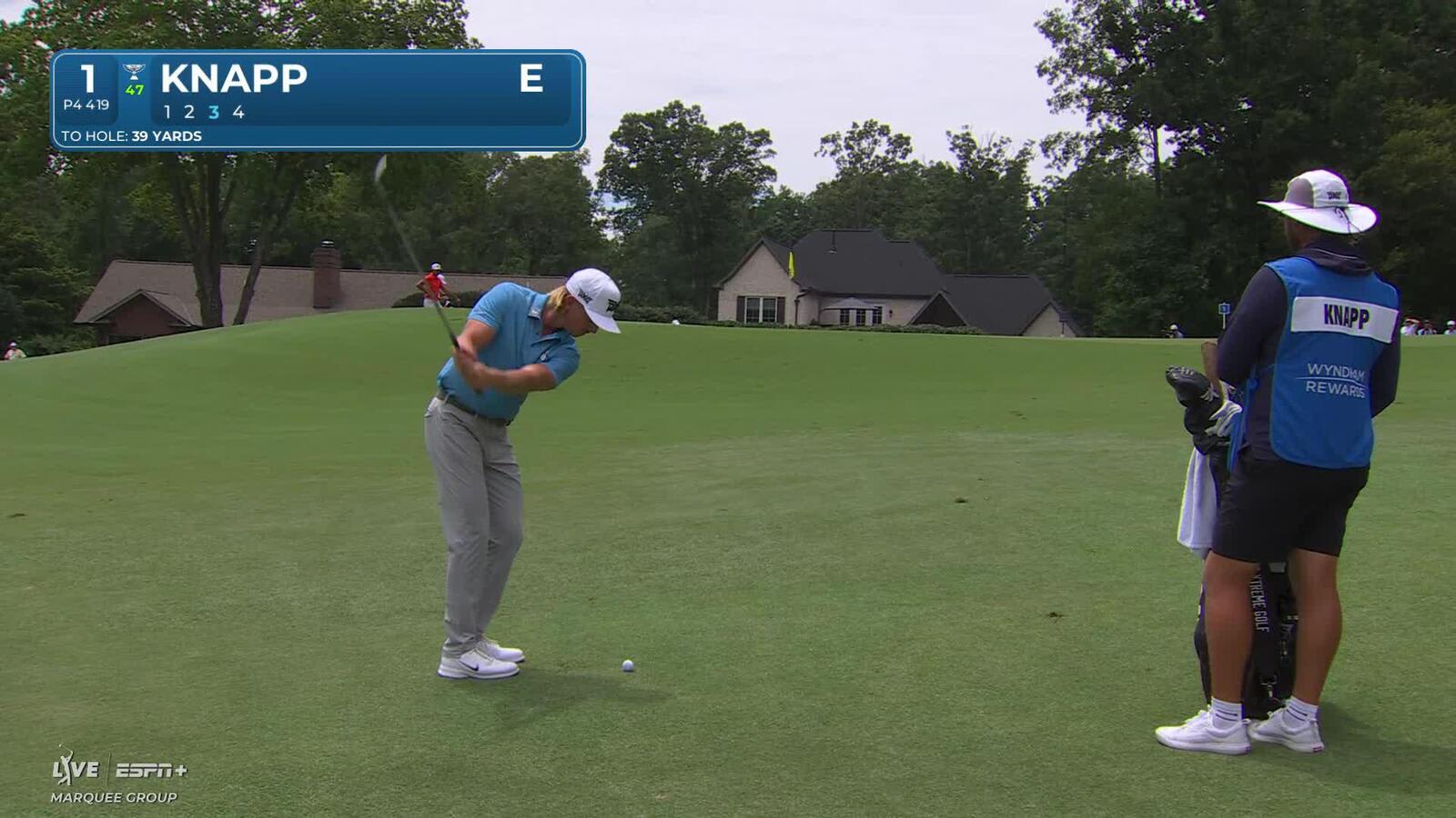 Jake Knapp | Round 1 | 1st hole | Shot 3 | 2025 Wyndham