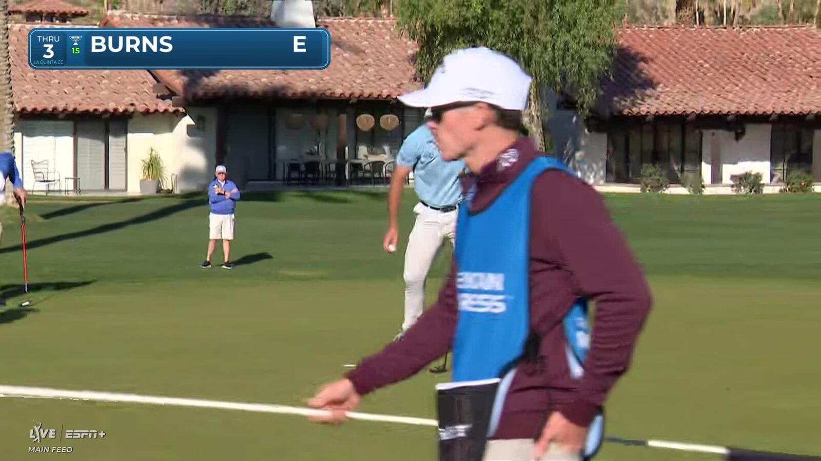 Sam Burns | Round 1 | 3rd hole | Shot 3 | 2025 The American Express