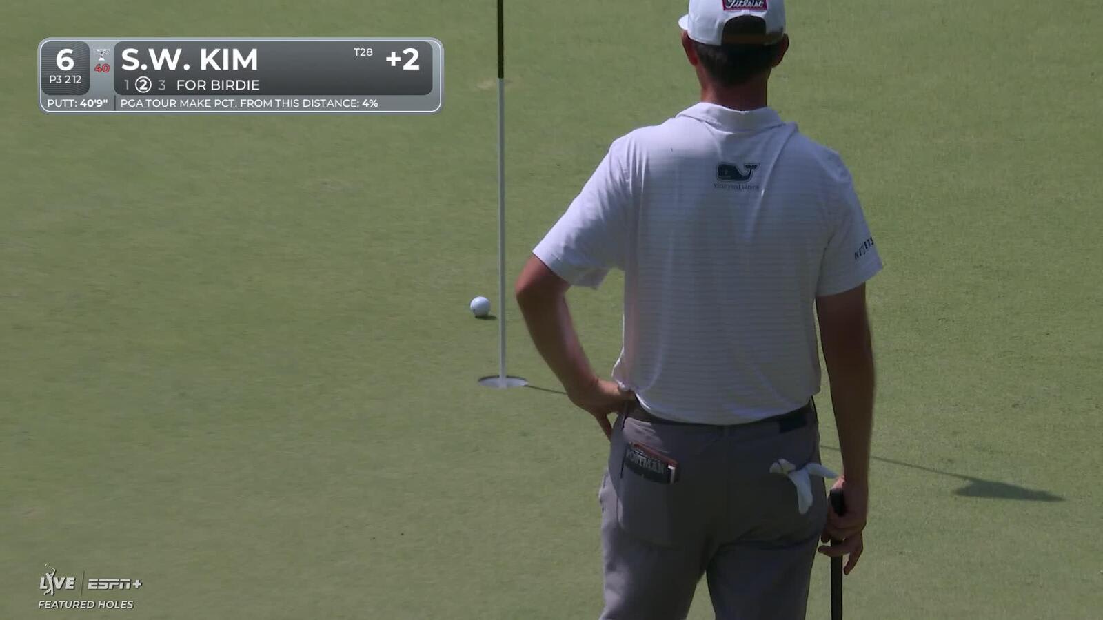 Si Woo Kim | Round 4 | 6th hole | Shot 3 | 2025 BMW Championship