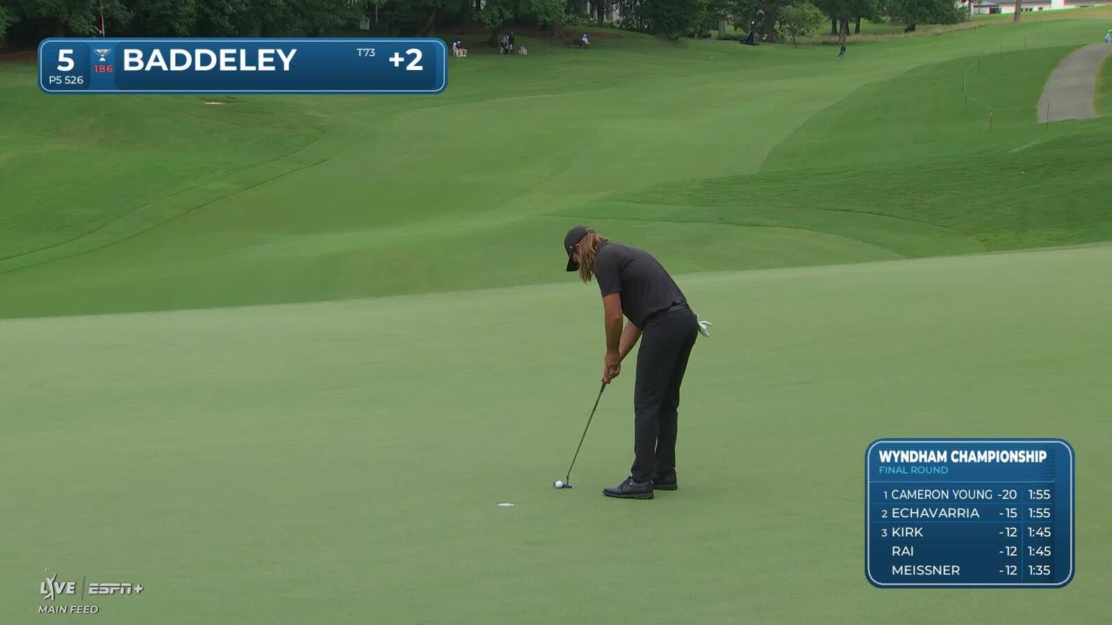 Aaron Baddeley | Round 4 | 5th hole | Shot 4 | 2025 Wyndham