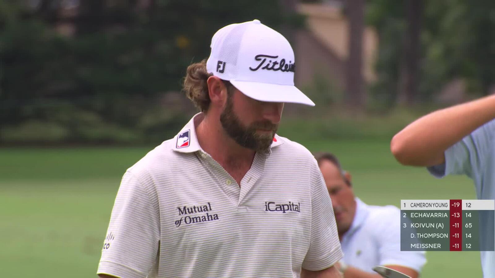 Cameron Young | Round 3 | 13th hole | Shot 4 | 2025 Wyndham