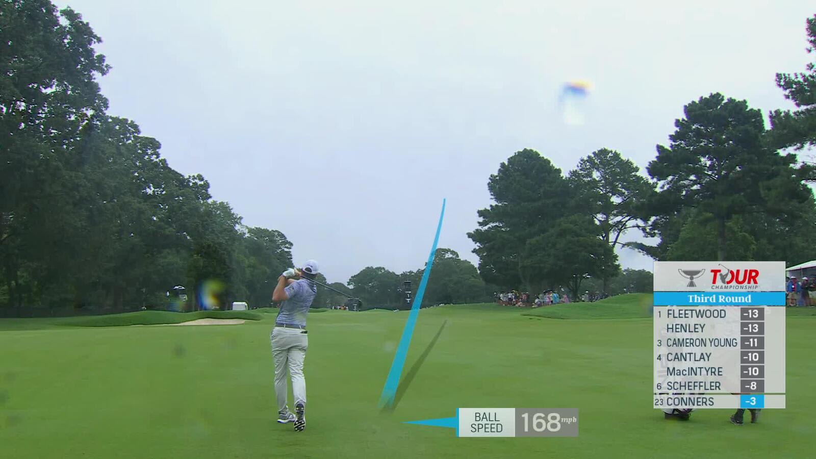 Corey Conners | Round 3 | 1st hole | Shot 2 | 2025 TOUR Championship