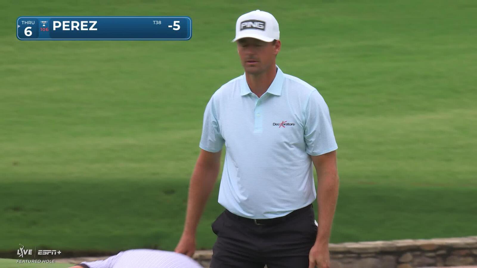 Victor Perez | Round 3 | 15th hole | Shot 5 | 2025 Wyndham