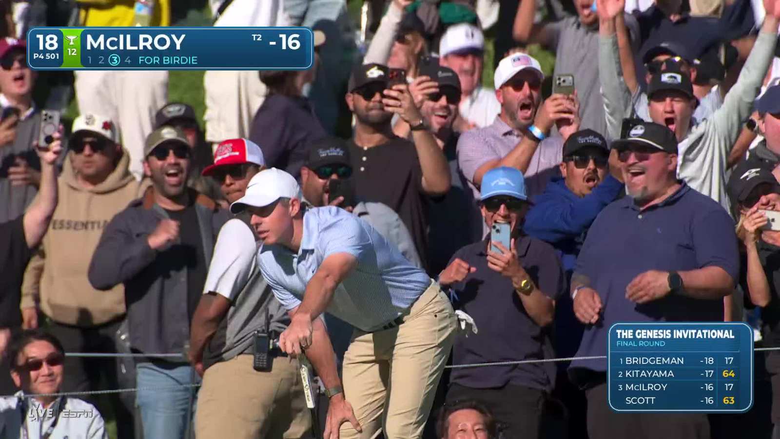 Rory McIlroy | Round 4 | 18th hole | Shot 3 | 2026 The Genesis