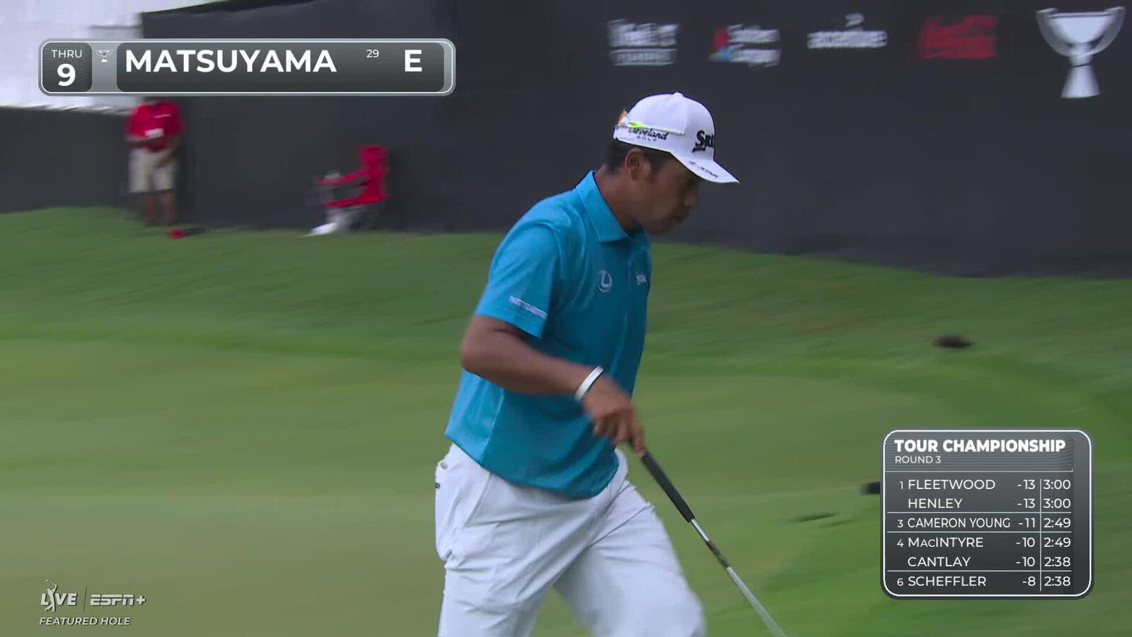 Hideki Matsuyama | Round 3 | 9th hole | Shot 4 | 2025 TOUR Championship