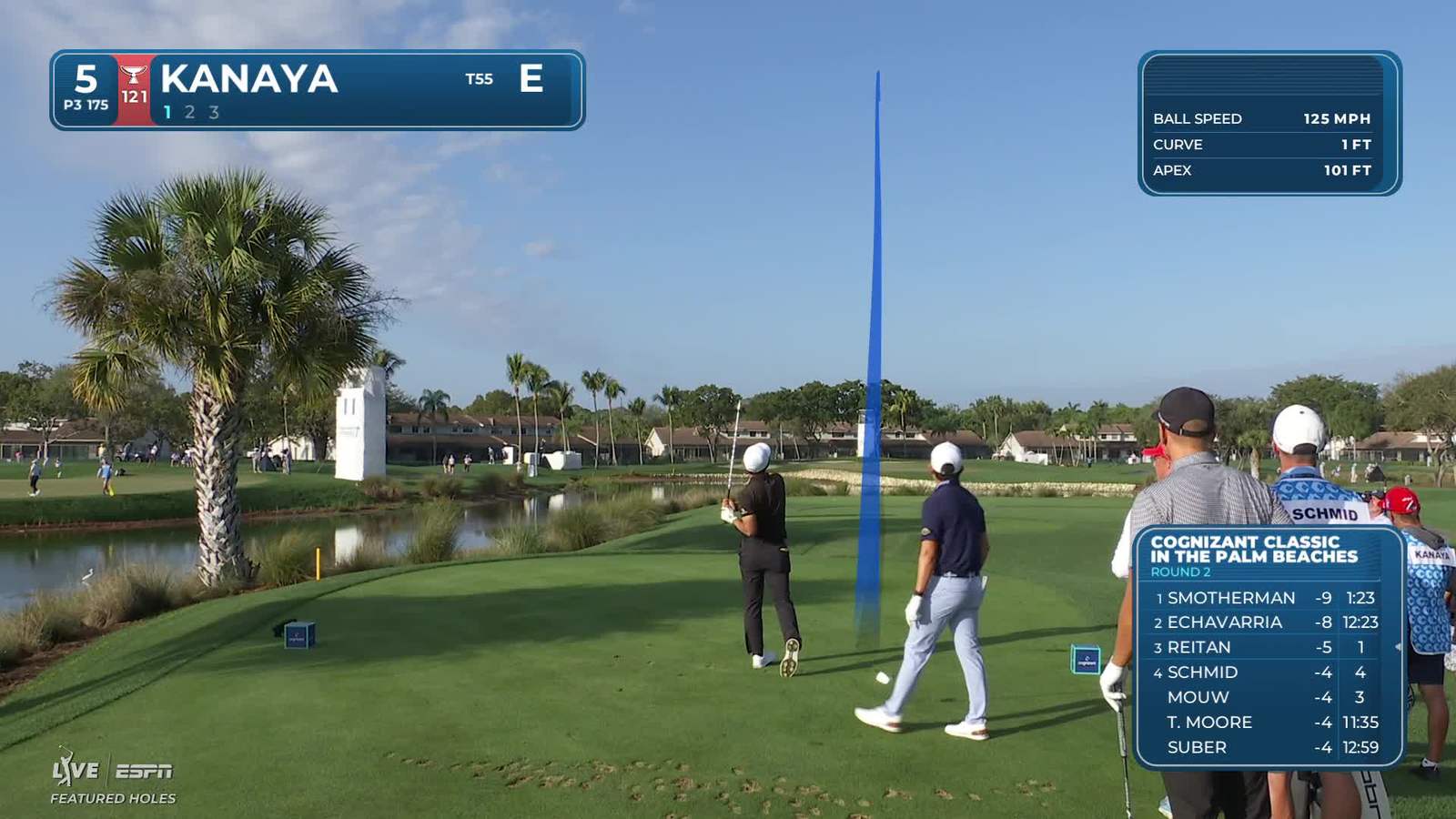 Takumi Kanaya | Round 2 | 5th hole | Shot 1 | 2026 Cognizant Classic