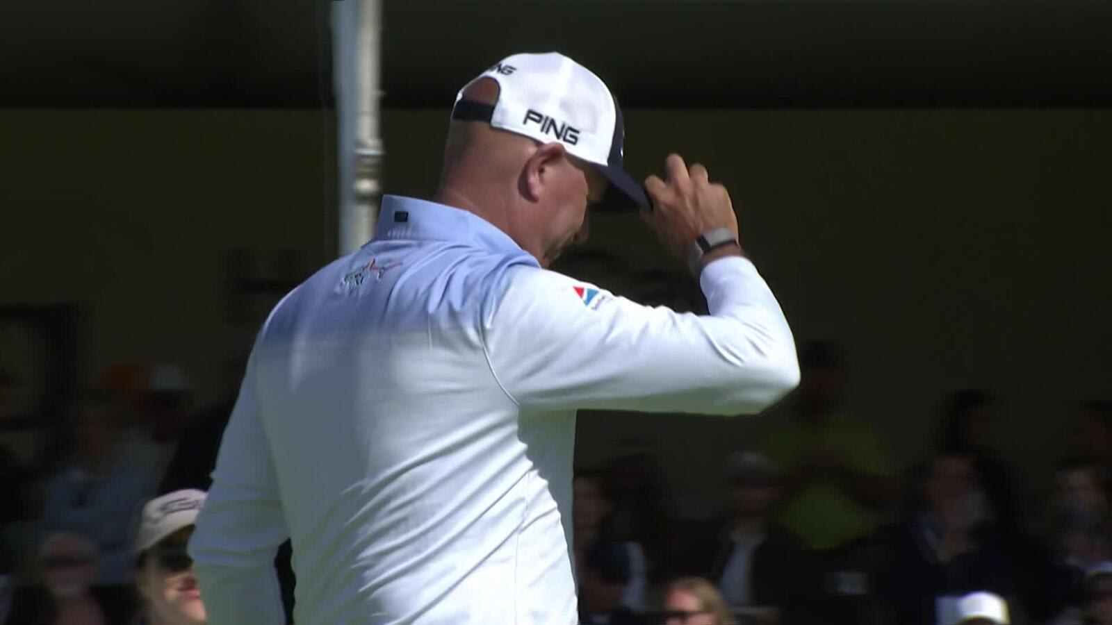 Stewart Cink | Round 3 | 18th hole | Shot 4 | 2025 Hoag Classic