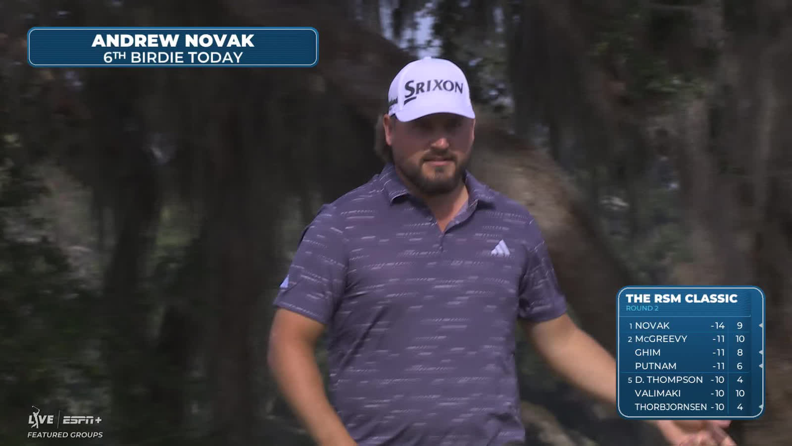 Andrew Novak | Round 2 | 1st hole | Shot 3 | 2025 The RSM Classic