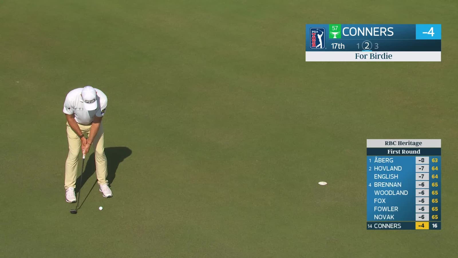 Corey Conners | Round 1 | 17th hole | Shot 2 | 2026 RBC Heritage