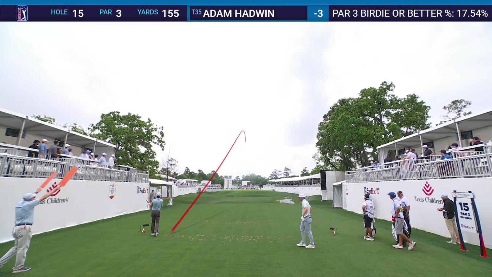 Adam Hadwin | Round 2 | 15th hole | Shot 1 | 2025 Houston Open
