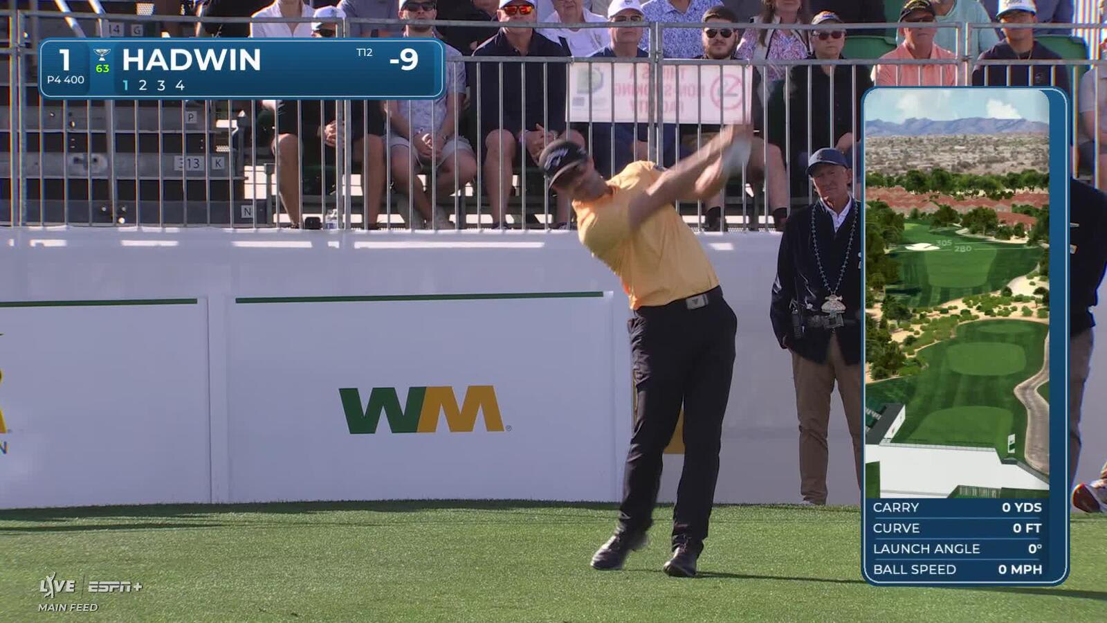 Adam Hadwin | Round 4 | 1st hole | Shot 1 | 2025 WM Phoenix Open