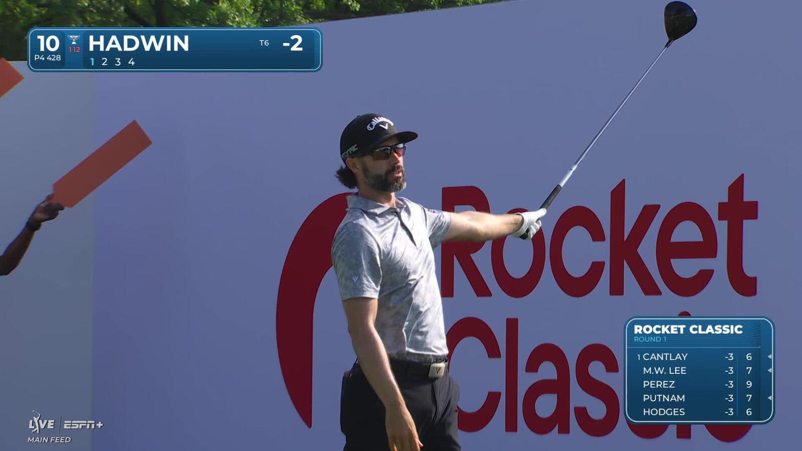 Adam Hadwin | Round 1 | 10th hole | Shot 1 | 2025 Rocket Classic