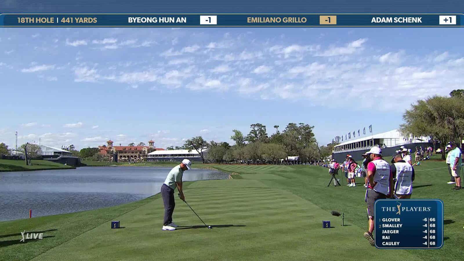 Emiliano Grillo | Round 1 | 18th hole | Shot 1 | 2025 THE PLAYERS