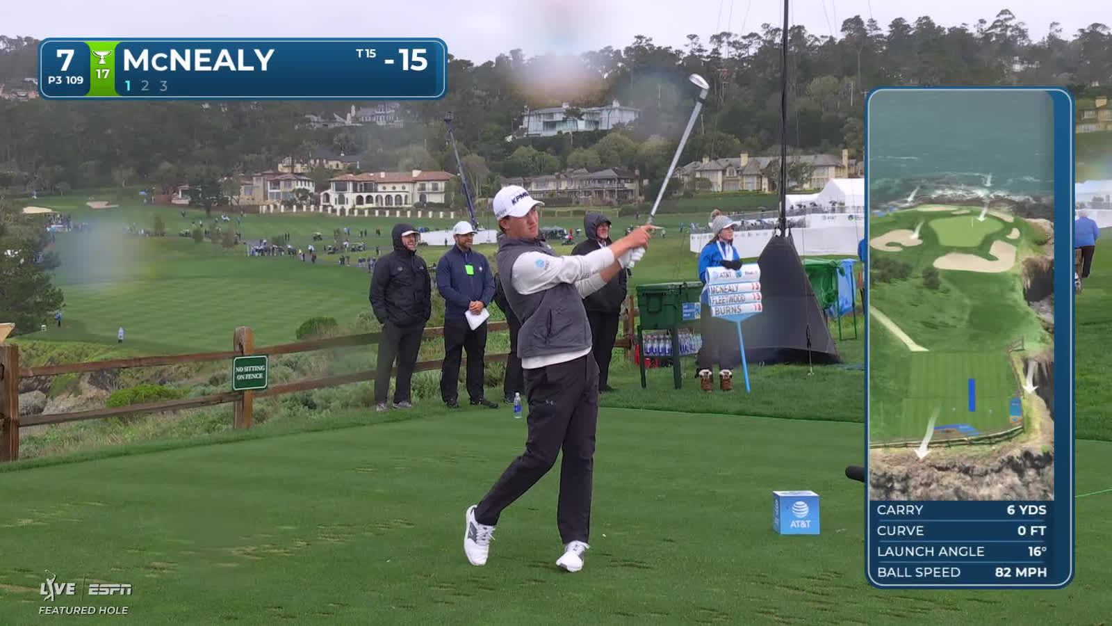 Maverick McNealy | Round 4 | 7th hole | Shot 1 | 2026 AT&T Pebble Beach