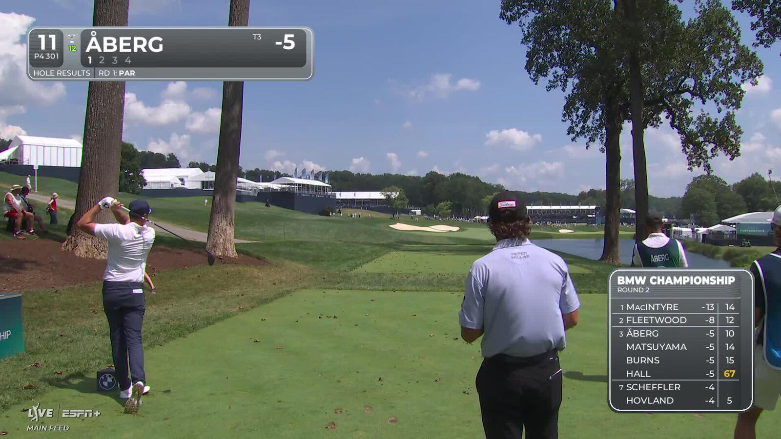 Ludvig Åberg | Round 2 | 11th hole | Shot 1 | 2025 BMW Championship