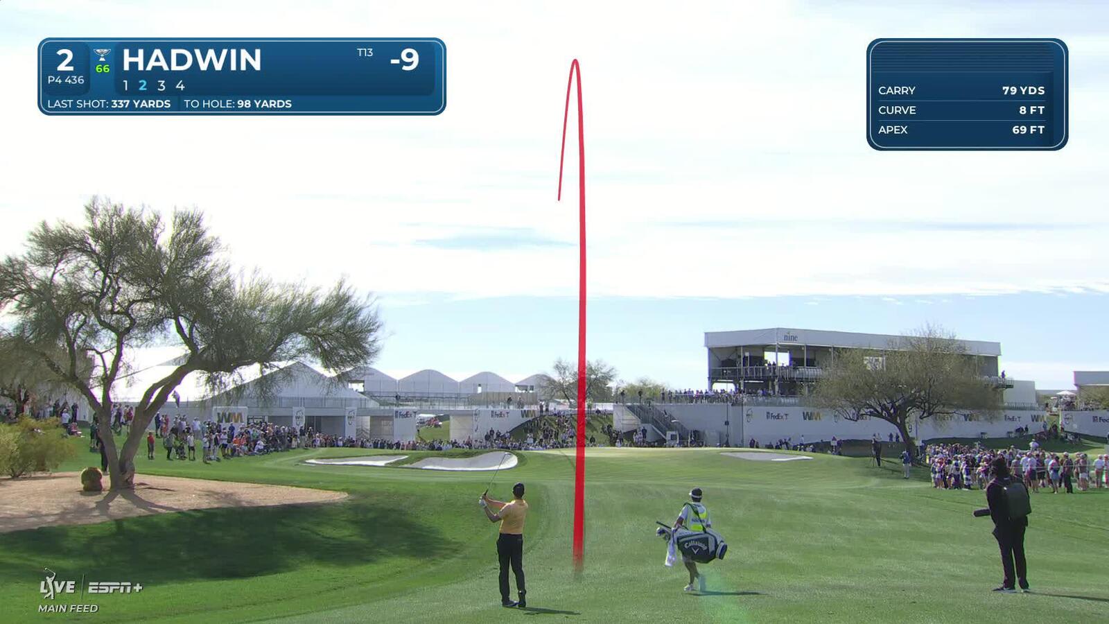Adam Hadwin | Round 4 | 2nd hole | Shot 2 | 2025 WM Phoenix Open